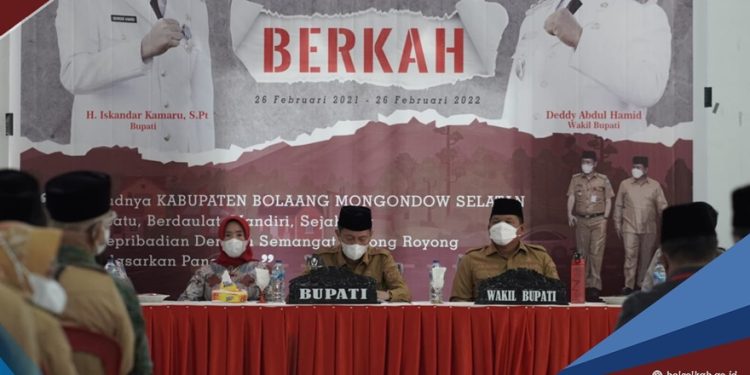 Satu Tahun Pimpin Bolsel, Pasangan BERKAH Minta OPD Jabarkan Hasil Capaian