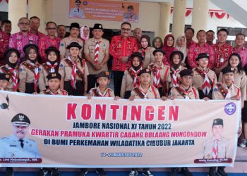 Limi Lepas Kontingen Pramuka Bolmong Ikut Jambore di Cibubur
