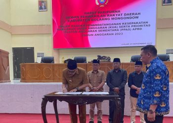 DPRD Bolmong Menggelar Rapat Paripurna Pembahasan KUA- PPAS Tahun Anggaran 2023