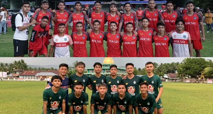 TOTABUAN.CO BOLMONG – Setelah memetik kemenangan 3-0 dari Kota Manado, tim Kabupaten Bolaang Mongondow Selatan (Bolsel) berada di  puncak klasemen grup B di Pekan Olahraga Provinsi (Porprov) Sulut ke XI Tahun 2022. Bermain di Lapangan Yon Armed Lolak, Bolsel memastikan tiga poin usai taklukkan Kota Manado dengan skor 3-0. Pertandingan itu disaksikan langsung Bupati Iskandar Kamaru dan Wakil Bupati Deddy Abdul Hamid Selasa 12 November 2022. Bupati Bolsel Iskandar Kamar usai pertandingan mengatakan, tiga poin yang diraih timnya menjadi modal berharga untuk menjaga asa keluar sebagai juara grup B. "Alhamdulillah, ini adalah satu capaian yang luar biasa. Kemenangan ini adalah bukti dari kerja keras pemain. Dan juga dukungan dari seluruh masyarakat," ucapnya. "Saya juga berharap agar anak-anak tetap semangat dan fokus pada pertandingan berikutnya," lanjutnya mengakhiri. Wakil Bupati Deddy Abdul Hamid yang juga Ketua KONI Bolsel menambahkan, kendati meraih point tiga, namun para pemain tidak lengah untuk pertandingan berikutnya. “Kita masih tersisa satu laga lagi untuk bisa lolos ke perempat final. Sehingga butuh konsentrasi dari para pemain,” ujar Deddy. Di sisi lain, tim anak asuh Anugerah Begie Gobel ini masih berpeluang. Sebab dari hitungan agregat, hanya terjadi selisih gol meski sama point tiga.    Manajer tim Kota Kotamobagu Anugerah Begie Gobel punya optimis yang sama jika timnya akan lolos maju ke seminal. “Kami punya tekad yang sama. Sebab tampil lawan tim dari Kota Manado, para pemain sangat berambisi untuk lolos,” katanya. Diketahui di grup B, Kabupaten Bolsel memimpin klasemen di bawa Kota Kotamobagu. Selisih antara Bolsel dan Kotamobagu tipis setelah Kotamobagu hanya mampu mengalahkan Kota Manado dengan skor 1-0. Di laga berikutnya yang dijadwalkan Kamis (17/10), tim Maleo Muda ini akan akan berhadapan dengan tim Kotamobagu di Lapangan Yon Armed. Babak ini seperti pertandingan final karena kedua tim punya peluang yang sama untuk bisa lolos ke perempat final. Berikut Nama Pemain  Dua Tim Bolsel dan Kotamobagu Tim Bolsel Amar Saputra Umar (PG) Prabowo Ujulu (PG) Sahrun Badu Abduh Sahib Gaib Ibtmil Husain Al Qoori Maspeke Tri Randi Potabuga Nandito Potabuga Moh. Gilang Pulumoduyo Afrian Tuba Moh Akbar Gobel Ridho Matulu Anggriansyah Sapil Cipto Pobela Moh Iqbal Pakaya Firman Kamaru Abd Naufal Bonde Peis Pasune Pelatih Sumitro Paidiko Manajer Tim Wahyudin Kadullah Tim Kota Kotamobagu Tegar Mokodompit (PG) Moh Panji Makalalag (PG) Taufik Anugrah Bangol Moh Farsyah Mokoginta Moh Ricart Podomi Ahmad Fauji Ahmadi Moh Bakri Paputungan Muh Irgi Fahresji Paputungan Fikri Pradiva Adjuh Rico Julio Tupang Dzar Ghafari Makalalag Kiki Eyato M Rojai Bachdar Anjas Chayadi Makalalag Giantoro Lomban Dion Arisandi Makadomo Moh Ikbal Damopolii Wisnu Aditya Lomban Brayen Suleman Male Ardani Lakoro Pelatih Firman Usman Manajer Tim Anugerah Begie Gobel