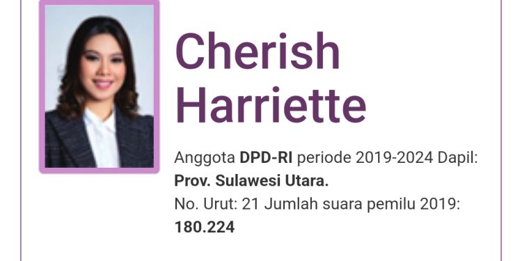 Cherish Harriete Kembali Mendaftar Sebagai Bakal Calon Anggota DPD RI