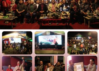 Nobar di Lapangan Daagon Lolak, Ratusan Warga Pulang Bawa Doorprize