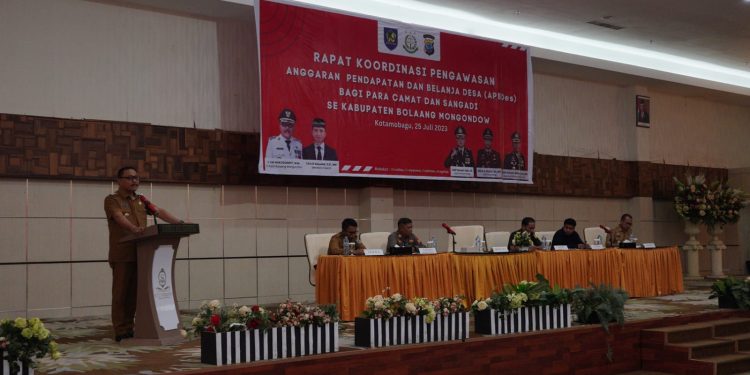 Rakor Pengawasan APBDes Bolmong, Ini Pesan Pj Bupati Limi Mokodompit