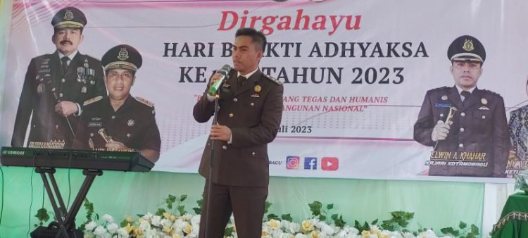 Peringati Hari Bhakti Adyaksa ke 63 Tahun, Kejari Kotamobagu Tegaskan Komit Penanganan Kasus