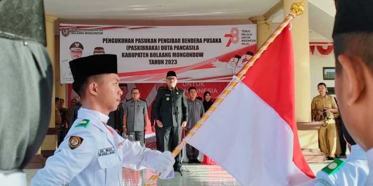Pasukan Paskibraka Kabupaten Bolmong Dikukuhkan