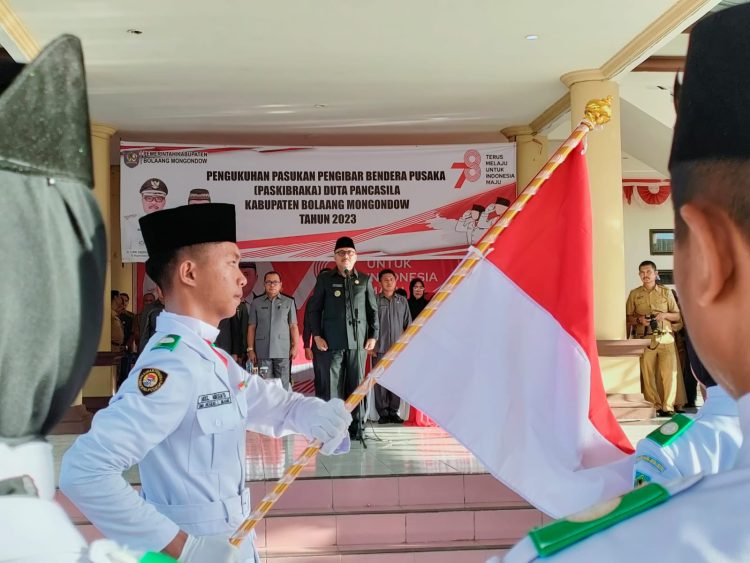 Pasukan Paskibraka Kabupaten Bolmong Dikukuhkan