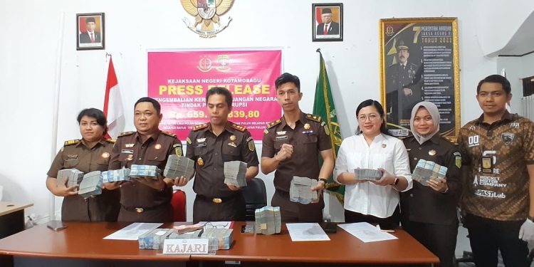 Kembali Kejaksaan Kotamobagu Amankan Uang Negara Kasus Korupsi Pasar Kuliner