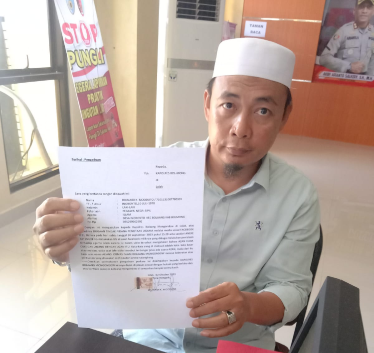 Diduga Lakukan Penistaan Agama, AT Warga Tiberias Dilaporkan ke Polres Bolmong