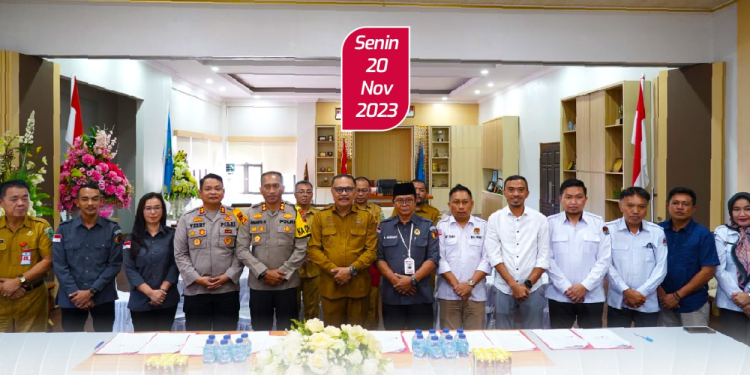 Dukung Pilkada 2024, Pemkab Bolmong Tandatangani NPHD Bersama KPU dan Bawaslu