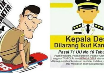 Oknum Sangadi di Kabupaten Bolmong Diduga Terlibat Langsung Pasang Baliho Caleg