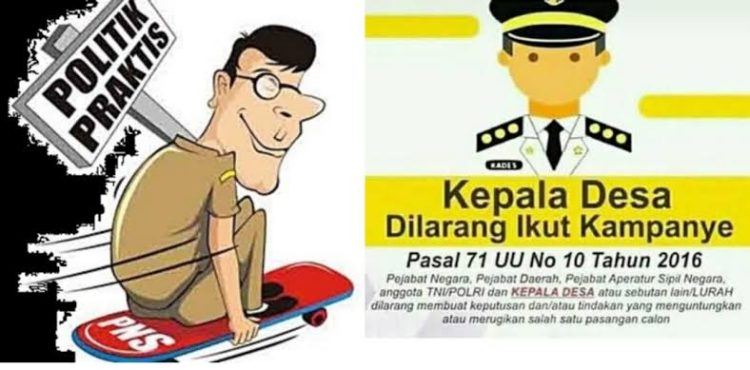 Oknum Sangadi di Kabupaten Bolmong Diduga Terlibat Langsung Pasang Baliho Caleg