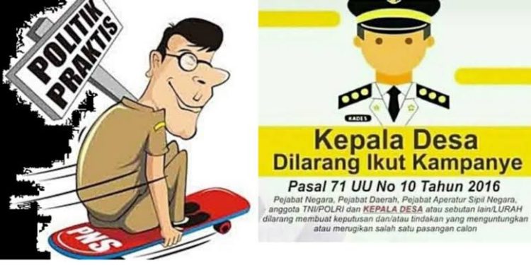 Oknum Sangadi di Kabupaten Bolmong Diduga Terlibat Langsung Pasang Baliho Caleg