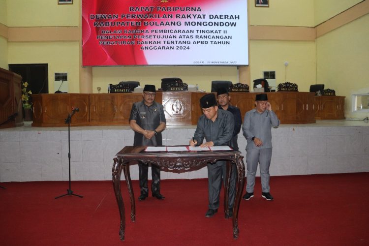 APBD Kabupaten Bolmong Tahun Anggaran 2024 Disahkan