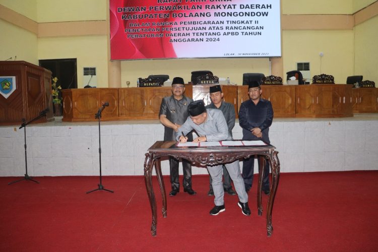 APBD Kabupaten Bolmong Tahun Anggaran 2024 Disahkan