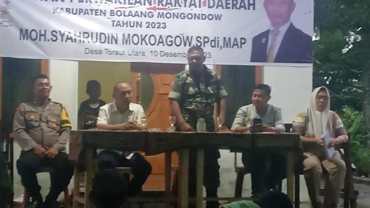 Reses DPRD Bolmong, Moh. Syahrudin Mokoagow Serap Aspirasi di Desa Toraut Utara