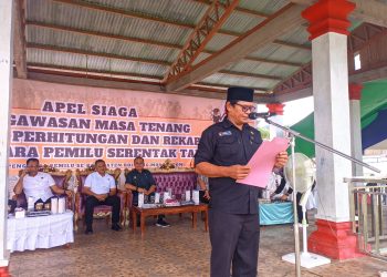 Bawaslu Bolmong Menggelar Apel Siaga Pengawasan Masa Tenang