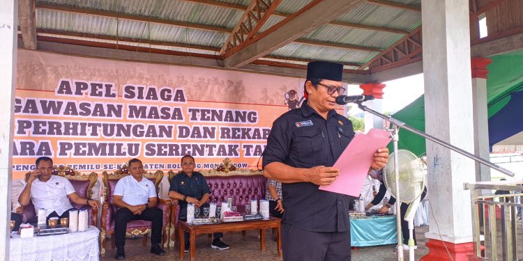 Bawaslu Bolmong Menggelar Apel Siaga Pengawasan Masa Tenang