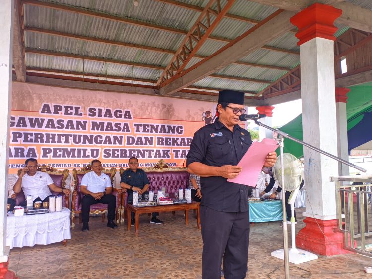 Bawaslu Bolmong Menggelar Apel Siaga Pengawasan Masa Tenang