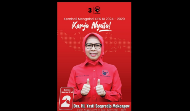 Yasti Soepredjo Mokoagow Satu-Satunya Caleg BMR Dipastikan Lolos ke DPR RI