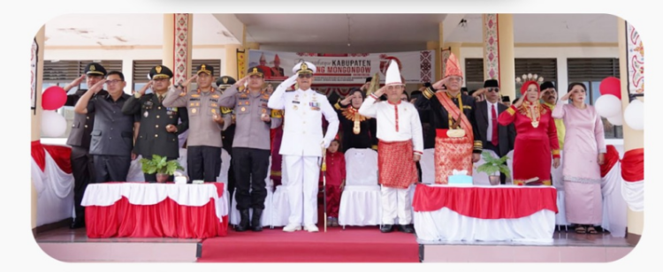 Pemkab Bolmong Memperingati HUT Kabupaten ke 70. Ini Pesan Pj Bupati Limi Mokodompit