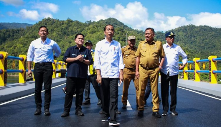 Didampingi Gubernur dan Pj Bupati, Presiden Jokowi Resmikan Bendungan Lolak