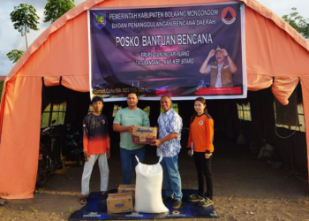 Posko Bencana Bolmong Mulai Menerima  Bantuan