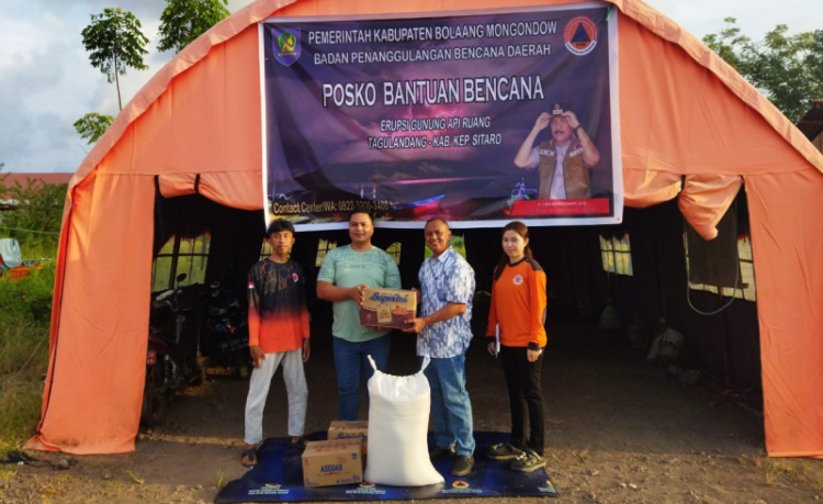 Posko Bencana Bolmong Mulai Menerima  Bantuan