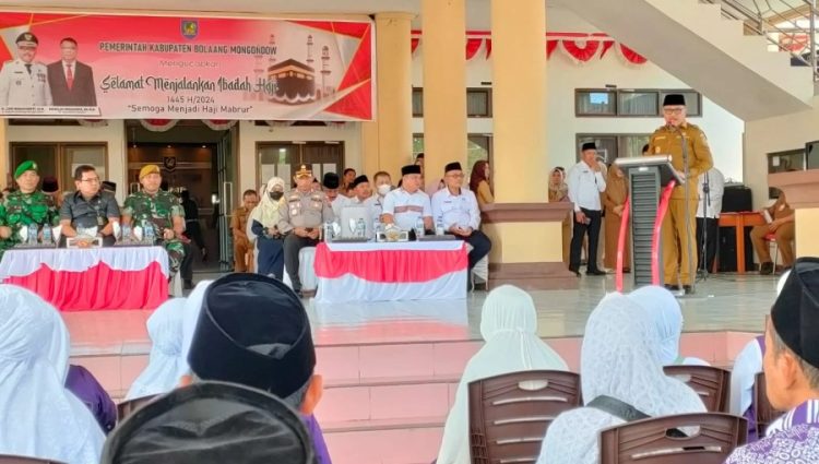 Lepas 78 Jamaah Calon Haji Pj Bupati Limi Mokodompit Titip Doa
