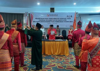 45 Anggota Panwas Kecamatan Kabupaten Bolmong Dilantik