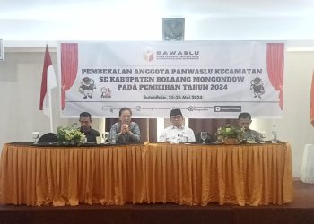 Bimtek Panwascam se Kabupaten Bolmong, Bawaslu Ingatkan Soal Integritas