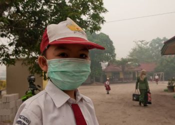 Dampak Abu Vulkanik, Dinas Pendidikan Bolmong Minta Siswa Wajib Pakai Masker