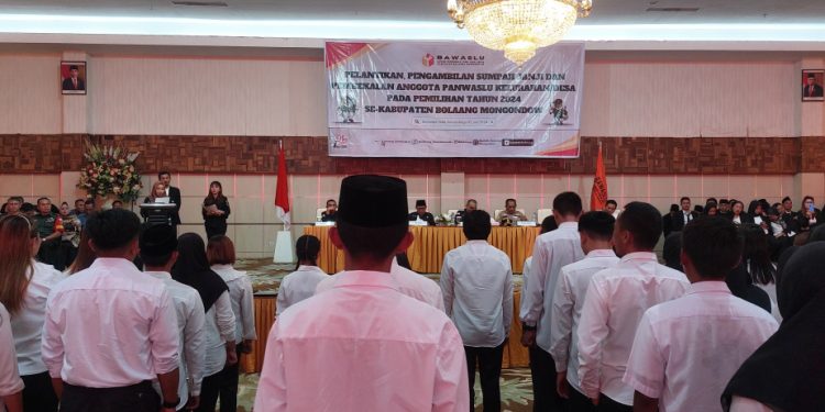 200 Pengawas Kelurahan Desa se Kabupaten Bolmong Dilantik