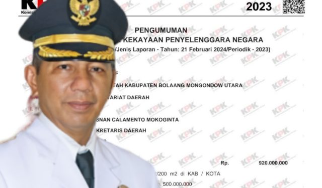 Melihat Harta Kekayaan Pj Bupati Bolmong dr Jusnan Calamento Mokoginta
