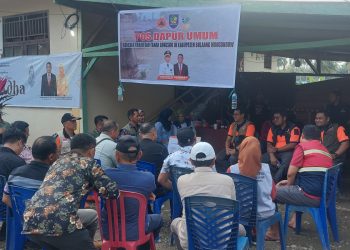 Pj Bupati Jusnan Mokoginta Pimpin Rapat OPD di Pos Dapur Umum