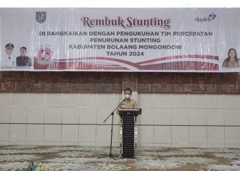Pj Bupati Jusnan Mokoginta Buka Rembuk Stunting Tingkat Kabupaten