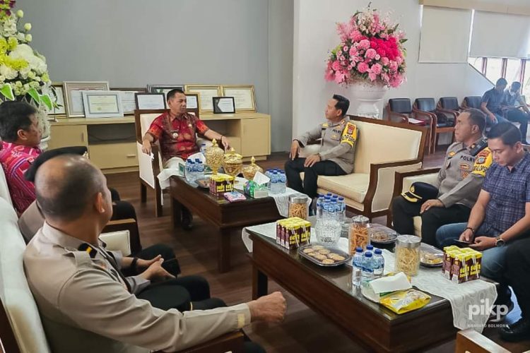 Kapolres Kotamobagu AKBP Irwanto, Temui Pj Bupati Bolmong Jusnan C Mokoginta