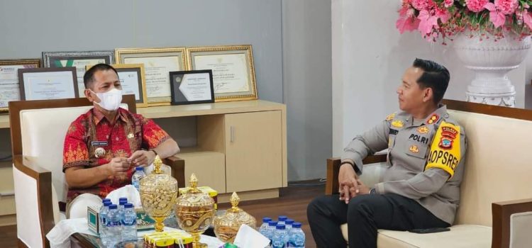 Kapolres Kotamobagu AKBP Irwanto, Temui Pj Bupati Bolmong Jusnan C Mokoginta