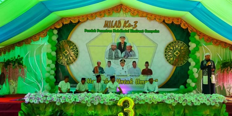 Pj Bupati Jusnan C Momoginta Hadiri Milad Ponpes Nahdhatul Khairaat Cempaka