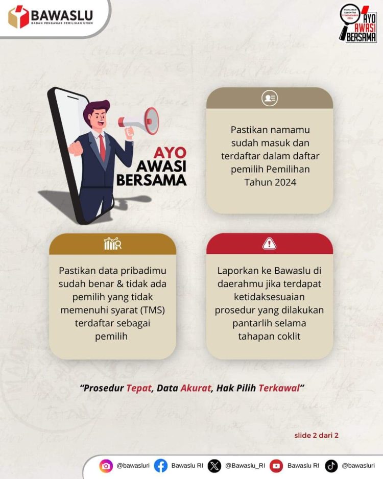 Bawaslu Bolmong Kawal Pemutakhiran Data Pemilih