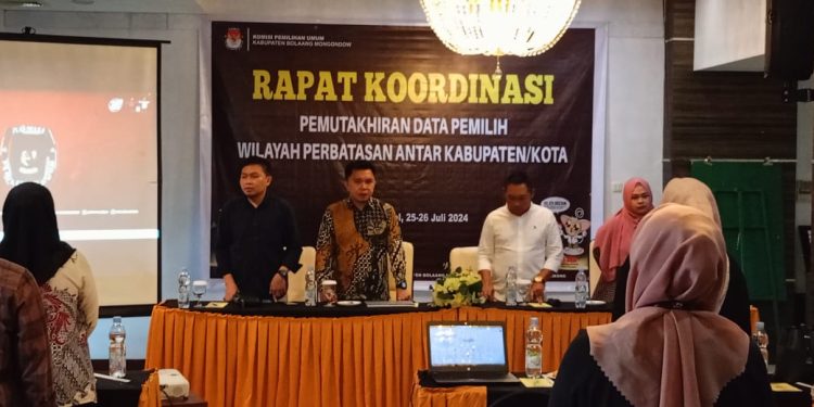 KPU Bolmong Rakor Bersama Terkait Data Pemilih Perbatasan