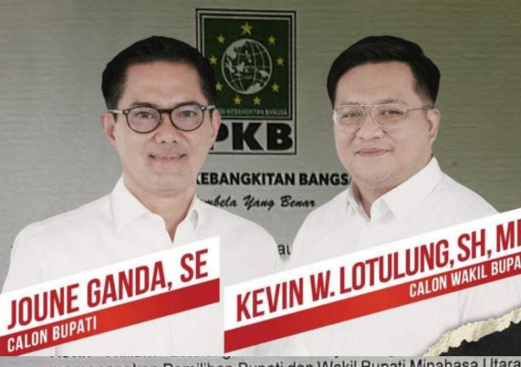 DPP PKB Keluarkan SK Usung Pasangan Joune Ganda-Kevin William di Pilkada Minut