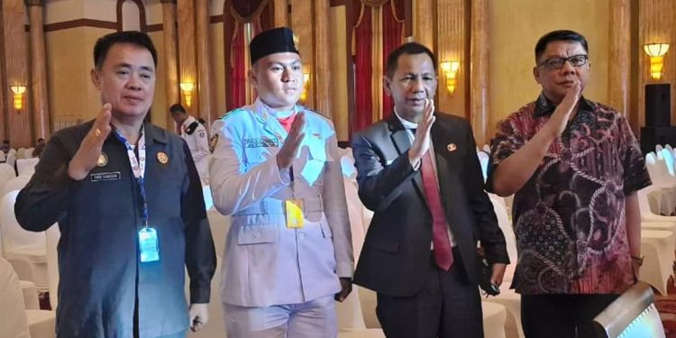Pj Bupati Bolmong Hadiri Penyerahan Duplikat Bendera Merah Putih