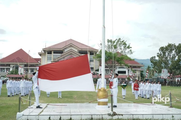 Upacara HUT Proklamasi ke 79 di Kabupaten Bolmong Berjalan Penuh Khidmat