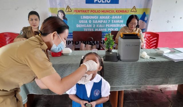 PIN Polio di Kabupaten Bolmong Capai 44 Persen