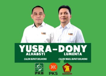 Rabu, Yusra-Dony Mendaftar di KPU Bolmong