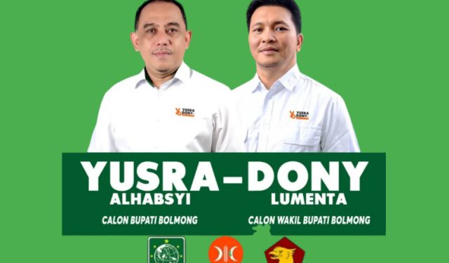 Rabu, Yusra-Dony Mendaftar di KPU Bolmong