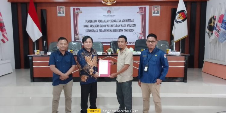 KPU Kotamobagu Terima Perbaikan Berkas dari Tiga Paslon