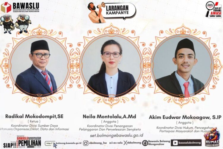 Bawaslu Bolmong Rilis Sebelas Larangan Dimasa Kampanye