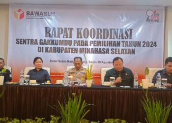 Rakor Sentra Gakkumdu, Bawaslu Minsel Minta Masyarakat Ikut Mengawasi