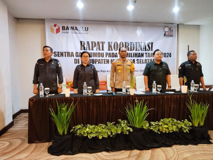 Rakor Sentra Gakkumdu, Bawaslu Minsel Minta Masyarakat Ikut Mengawasi
